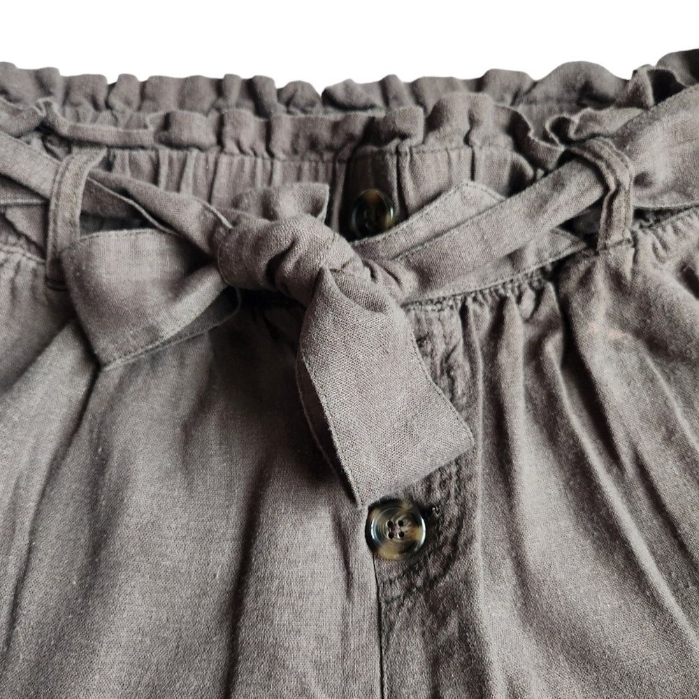 High waisted front tie shorts - Picture 3 of 5